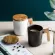 Package Wooden Handle with Cover Coffee Cup Lovers Coffee Mugs Ceramic Coffee Mug Cup Wooden Coffee Cup