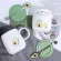 Coffee Mug Set Cute Cup Ceramic Creative Color Avocado Heat-Resistant Mug Cartoon With Lid Kids Office Home Drinkware