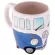 Creative Hand Painted Double Bus Retro Ceramic Cup Coffee Milk Tea Cup Beverage