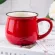 Home Office Creative Retro Tea Coffee Eco-Friendly High Quality Ceramics Drinking Mugs Ceramics Engraving Red Cups