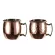 Moscow Mule Mug Marble Moscow Mule Double Walled Copper Mugs Cup 100% Pure Solid Copper Cups With Brass Handles Finish