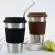 400ml Silicone Coffee Cup Portable Water Cup Multifunction Travel Wide Mouth Mugs Coffee Mug Leakproof Mugs For Office