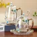 High-End Enamel Water Mugs Luxury Household Rose Tea Cup European Coffee Glass Hot And Cold Drinks Tea Tumbler Spoon Set
