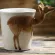 200ml Animal Deer Coffee Cup Cartoon Hand-Painted Ceramic Cup Personalized Cup Single Layer with Handle Children's