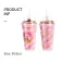 Miniso tall glass with We Bare Bears tubes