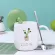 Mugs With Avocado Funny Coffee Cup Ceramic Creative Color Heat-Resistant Mug With Lid 450ml Kids Office Home