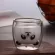Cute Pattern Creative Bear Double-Layer Mug Double Glass Cup Carton Animal Milk Glass Lady Cute