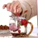 Red Rose Enamel Crystal Mug Flower Tea Glass High-Grade Glass Cup Flower Mug with Handgrip Perfect for Lover Wedding