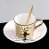 New Leopard Anamorphic Cup Mirror Reflection Cup Zebra Elk Coffee Cup with Plate