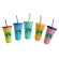 710ml 24oz Flash Powder Shiny Reusable Plastic Tumbler Lid High-Capacity Straw Cup Cup Creative