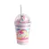 Portable Stylish Double Straw Unicorn Ice Cup Summer Cold Drink Coffee Water Cup Boy's Girl's Plastic Cups Novelty