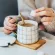 Luxury Ceramic Geometric Plaid Polka Dot Pattern Coffee Mug Gold Breakfast Milk Water Cup Drinkware Couple Creative S