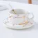 Nordic Style Marble Coffee Matte Gold Series Ceramic Tea Cups Vintage Bar Valentine's Day Present Wedding Party