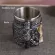 COOLEST GOOLESTIC SKULL RESINLESS STEELS STEELS STEEL STEEL STEEL MUG DRIGHT TANKARD HALLOWEEN COFFEE CUP TEA PUB BAR DECOR