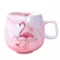 Ins 72*85mm 350ml Pink Grey Flamingo Cute Cat Foot Mug Travel Coffee Cup