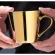 Mirror Coffee Mugs Specular Love Tree Ceramic Tea Cups with Spoon Creative Coffeeware