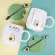 Coffee Mug Set Cute Cup Ceramic Creative Color Avocado Heat-Resistant Mug Cartoon With Lid Kids Office Home Drinkware