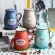Colorful Tea Coffee Ceramic Mugs with Lid Spoon Coffee Tea Porcelain Cups Home Breakfast Milk Cup