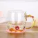 Enamel Colorful Flower Teacup Home Water Cup Living Room Coffee Cup Crystal Glass Teacup With Lid And Spoon Handgirp