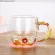 Enamel Colorful Flower Teacup Home Water Cup Living Room Coffee Cup Crystal Glass Teacup With Lid And Spoon Handgirp