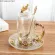 Enamel Colorful Flower Teacup Home Water Cup Living Room Coffee Cup Cystal Glass Teacup with Lid and Spoon HandgIRP