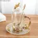 Enamel Colorful Flower Teacup Home Water Cup Living Room Coffee Cup Crystal Glass Teacup With Lid And Spoon Handgirp