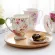 European Pastoral Bone China Coffee Milk Mug Ceramic Creative Floral Painting Water Cup Afternoon Teacup Kitchen S