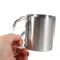220ml Stainless Steel Metal Camping Cups Traveling Cup Double Wall Mug With Carabiner Hook Handle Coffee Mug Tea Cup