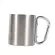 220ml Stainless Steel Metal Camping Cups Traveling Cup Double Wall Mug With Carabiner Hook Handle Coffee Mug Tea Cup