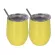 2PCS/SET Portable Stainless Steel Mug Glass Beer Wine Cup Tumbler Sippy Cup with Lidstrawcleaning Brush Coffee Tea Milk