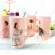 3d Pink Beautiful Girls Diamond Wedding Dress Coffee Mug With Spoon Lid Water Tea Milk Cup Creative