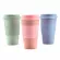 Reusable Tea Cup Mug Wheat Straw Travel Cup With Silicone Cup Lid