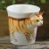 Hand-Painted Animal Mug Orange Tabby Coffee Cup Creative Ceramic Cup Cartoon Stereo Mug Cute Cat Cup