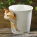Hand-Painted Animal Mug Orange Tabby Coffee Cup Creative Ceramic Cup Cartoon Stereo Mug Cute Cat Cup