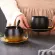 Sdgrp Modern Coffee Mugs Luxury Matte Black Gold Marble Ceramic Mug Cafe Coffe Cup Saucer Tumbler Creativas Couple Milk Tea Cups