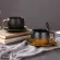 Sdgrp Modern Coffee Mugs Luxury Matte Black Gold Marble Ceramic Mug Cafe Coffe Cup Saucer Tumbler Creativas Couple Milk Tea Cups