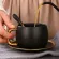 Sdgrp Modern Coffee Mugs Luxury Matte Black Gold Marble Ceramic Mug Cafe Coffe Cup Saucer Tumbler Creativas Couple Milk Tea Cups