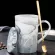 Nordic Zodiac Mug Ceramic Gold Creative Couple Bone China Water Mug Lid Self-Stirring Coffee Mug Canecas Mugs Ab50cu