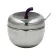 High Quality Stainless Steel Apple Sugar Bowl Seasoning Jar Condiment Pot Spice Container Canister Cruet with Lid and Spoon