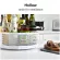 360rotating Shelf Kitchen Seasoning Storage Container Rotatable Plastic Solid Color Desk Cosmetics Storage Tray Organizer