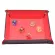 PU Leather Foldable Storage Box Square for Table Games Key Wallet Coin Box Tray Desk Storage Supplies Box Tray Decor