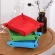 Foldable Storage Box Pu Leather Square for Dice Table Games Key Wallet Coin Box Tray Desk Storages Tray Storage Baskets