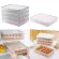 Egg Storage Box Refrigort Food Storage Box Kitchen Accessories Organizer Fresh Box Dumppings Vegetable Egg Holder Stackable