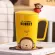 Cartoon Ceramic Mug Cartoon Cat Monkey Rabbit Bear Lovers Cup Of Milk Coffee Cup With Spoon Cover
