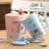 Cartoon Ceramic Mug Cartoon Cat Monkey Rabbit Bear Lovers Cup Of Milk Coffee Cup With Spoon Cover