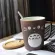 Cartoon Totoro Milk Coffee Mugs With Lid And Spoon Water Cup Tea Mugs Kitchen Drinking Cup