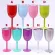 10oz Wine Glasses With Lids 9 Colors Stemless Tumbler Goblet Cocktail Glass Bar Drinkware Birthday Party Wine Cup