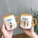 Cartoon Cute Ceramic Cup With Lid And Spoon Office Mug Coffee Cup
