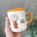 Cartoon Cute Ceramic Cup With Lid And Spoon Office Mug Coffee Cup