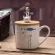 Lovely Rabbit Ity Coffee Mugs Grace Color Cartoon Ceramics Latte Milk Fruice Tea Cups With Cover Spoon